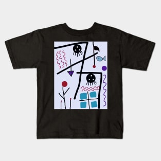 Kids Floating Stick Figure Kids T-Shirt